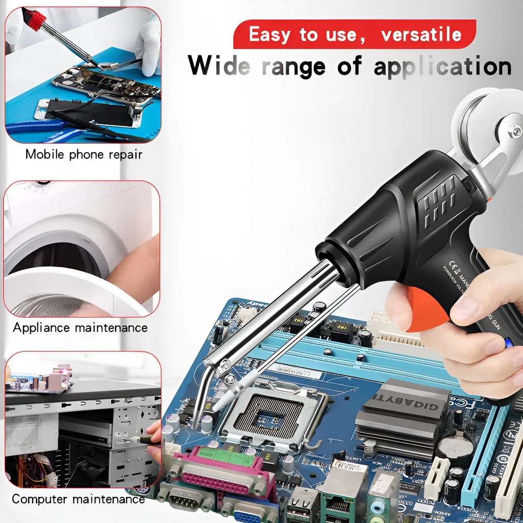 G102 soldering gun with light black alloy 5-piece set for electronic repair work