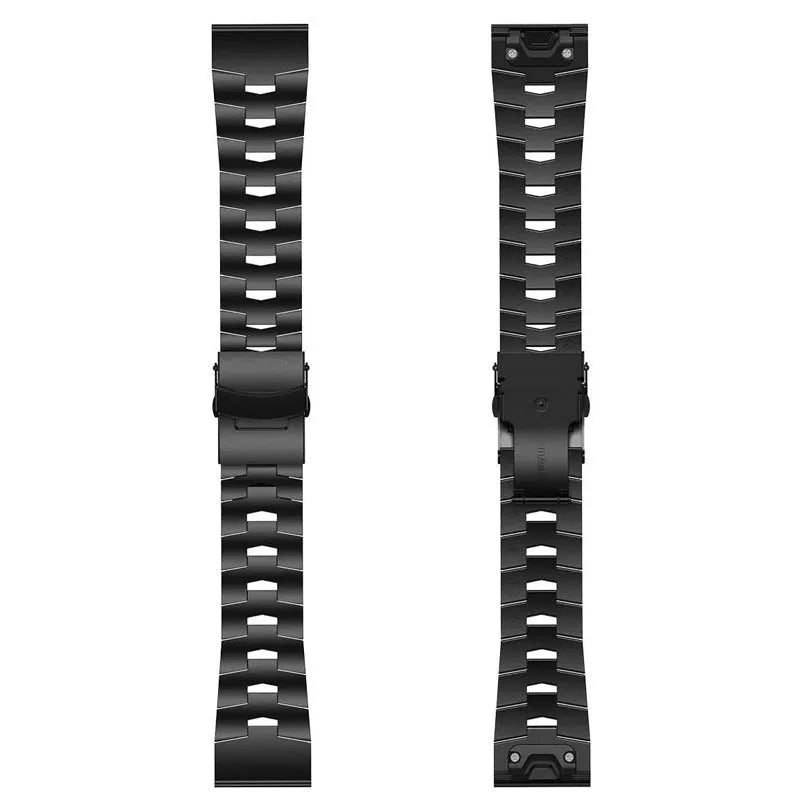 Garmin Fenix replacement watch strap in silver, black and titanium colours for Jiaming models