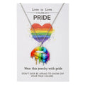 Stainless steel necklace and bracelet set with inspirational colour printing on a regular chain.