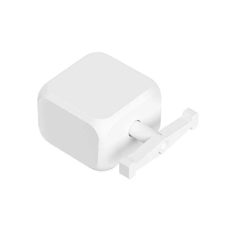 White Bluetooth graffiti rocker arm finger robot remote control showing compact size