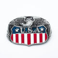 Zinc alloy belt buckle with eagle design, smooth fastening, fits 3.8-4 cm wide belts