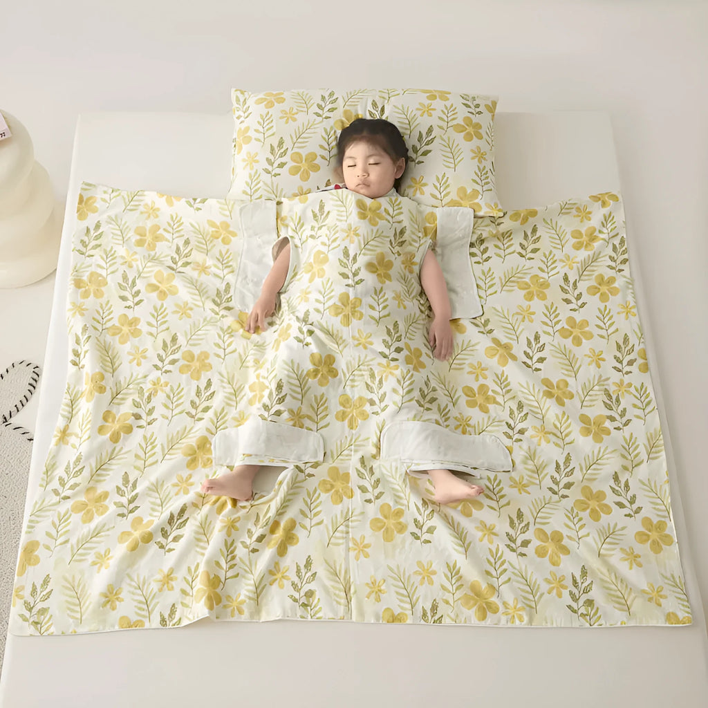 Summer anti-kick sleeping bag cover blanket in chemical fibre with colourful pattern designs