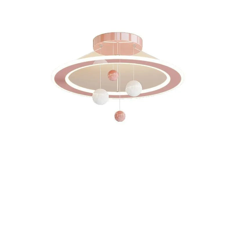 Modern creative children's bedroom chandelier with 220V operation and white or pink light options