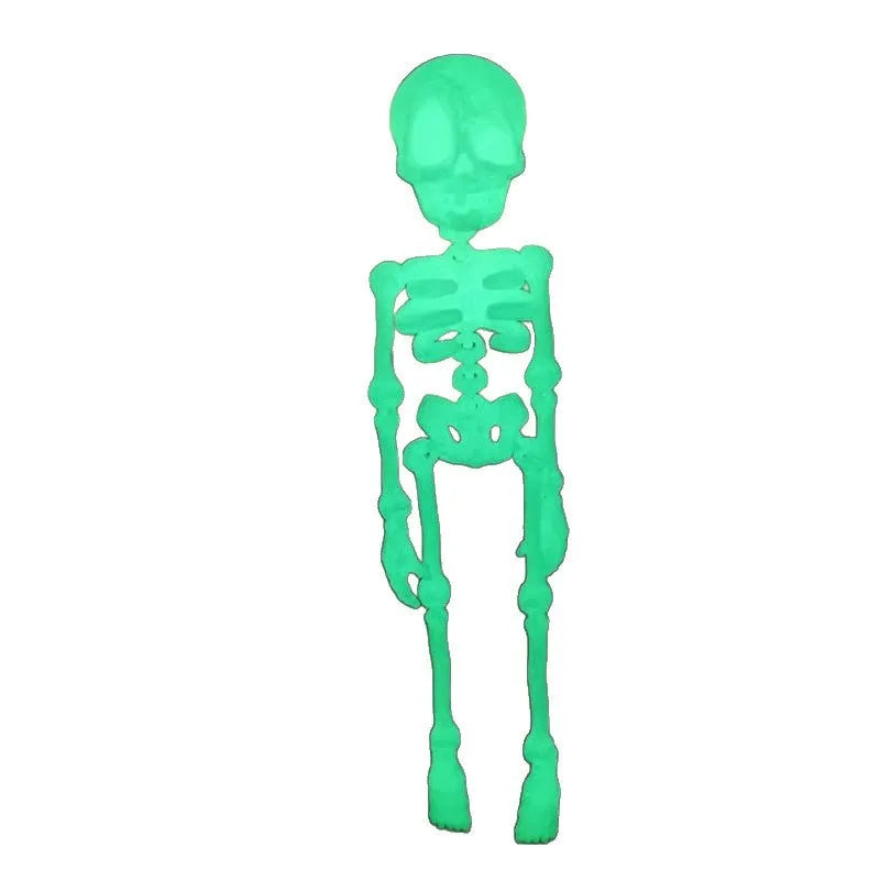 3D printed white skull refrigerator magnet Halloween ornament measuring 18cm tall.