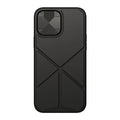 Black and blue solid colour TPU back cover case for iPhone 13 models on a plain background.
