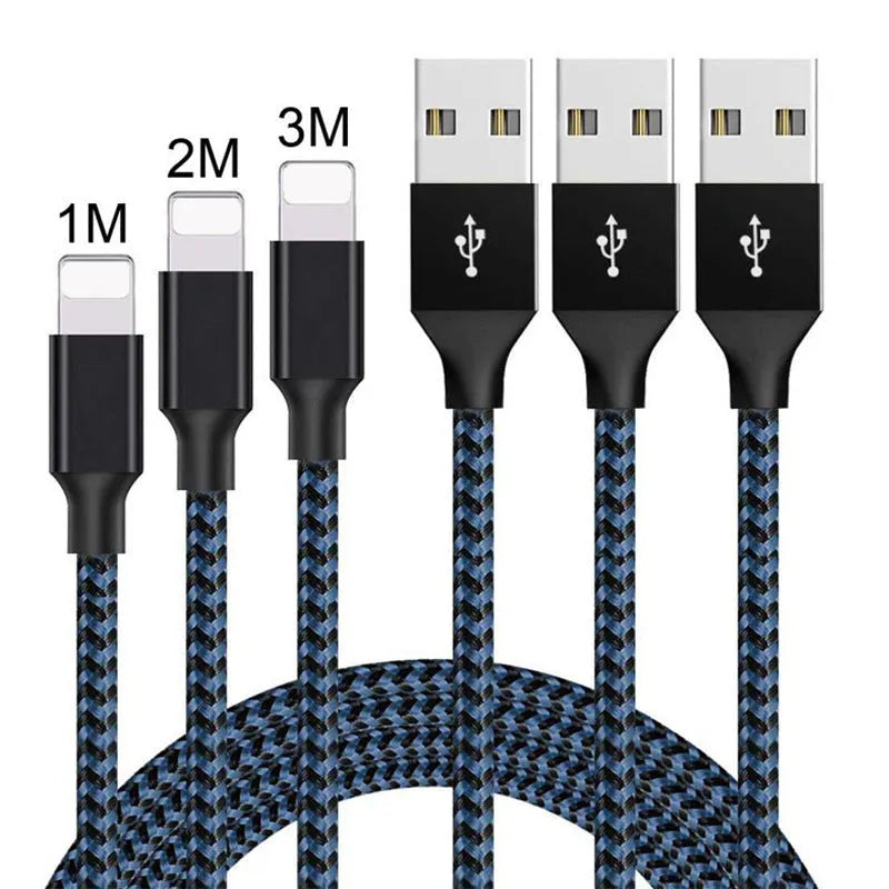 Braided fast-charging Micro USB cable for Android phones in black and white colour.