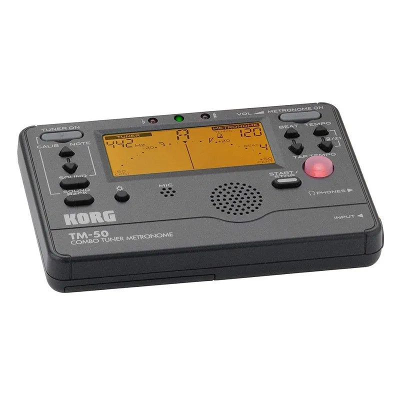TM-60 black and white electronic tuner metronome with display and controls