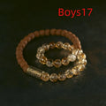 Retro natural colour LCD digital bracelet with double circle display for boys and girls.