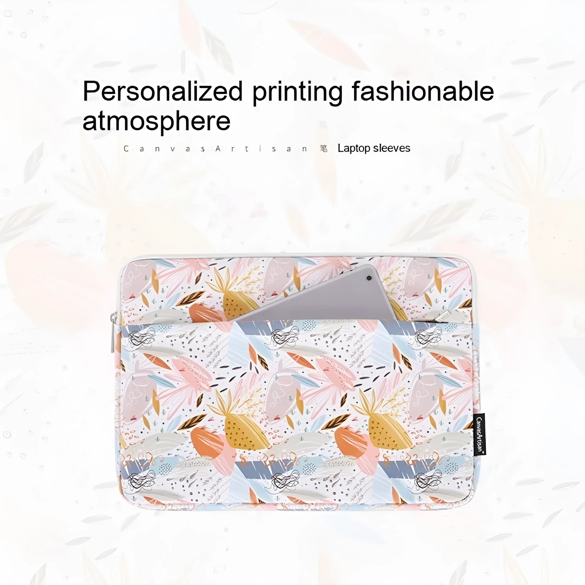White 14-inch waterproof PU leather computer inner bag for laptop protection