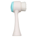 Blue pet paw brush with soft nylon bristles for gentle dog and cat grooming