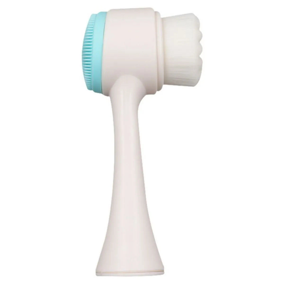 Blue pet paw brush with soft nylon bristles for gentle dog and cat grooming