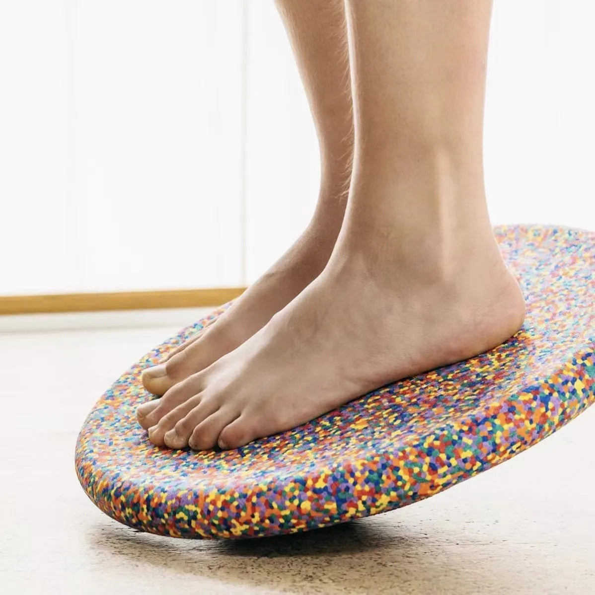 Plastic surf balance board for children with wood grain design in mixed colours