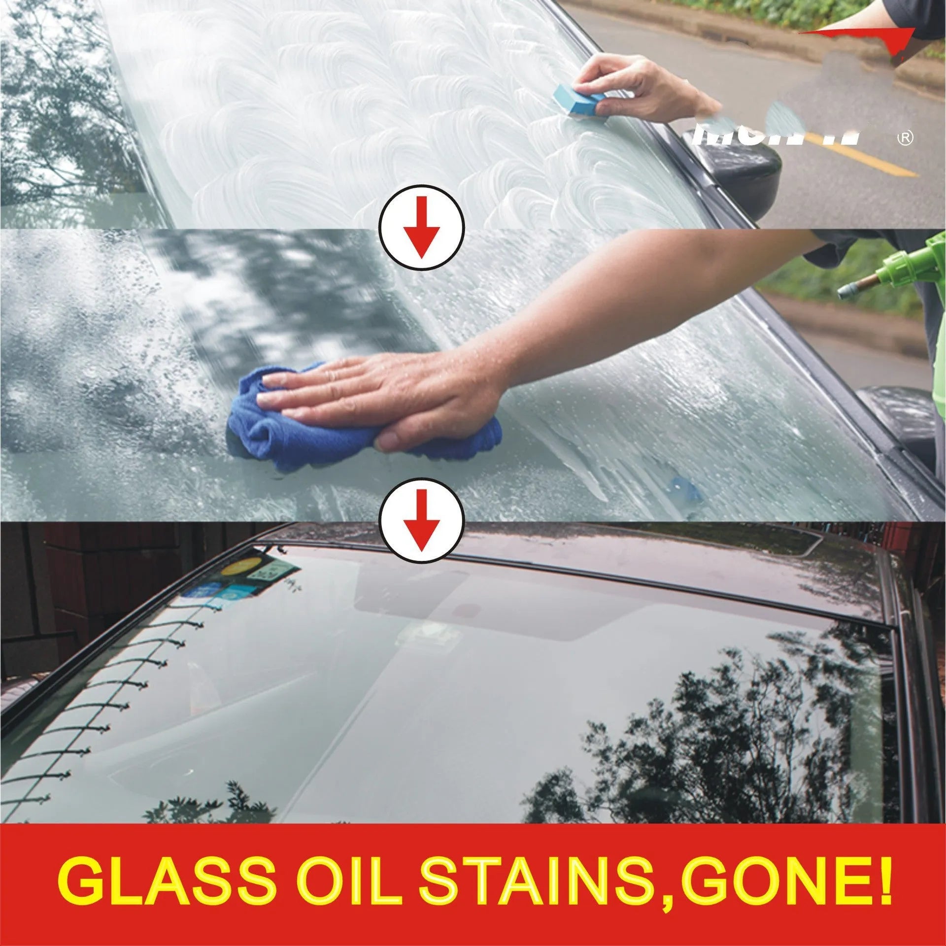 15ml automotive glass rain repellent spray in white English packaging for car windscreen treatment