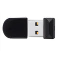 Black rotating waterproof shockproof USB flash drive for vehicle use in multiple capacities.