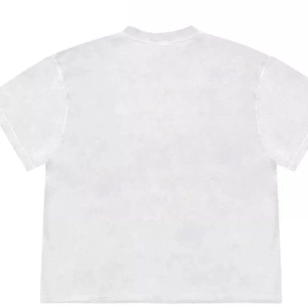 Blueberry fruit patchwork design on a loose-fit short-sleeved ice oxygen cotton T-shirt