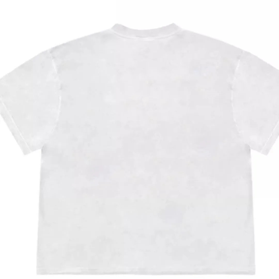 Blueberry fruit patchwork design on a loose-fit short-sleeved ice oxygen cotton T-shirt