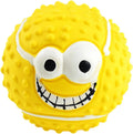Green orange yellow smile face latex dog balls squeaky pet toy for small medium dogs cats