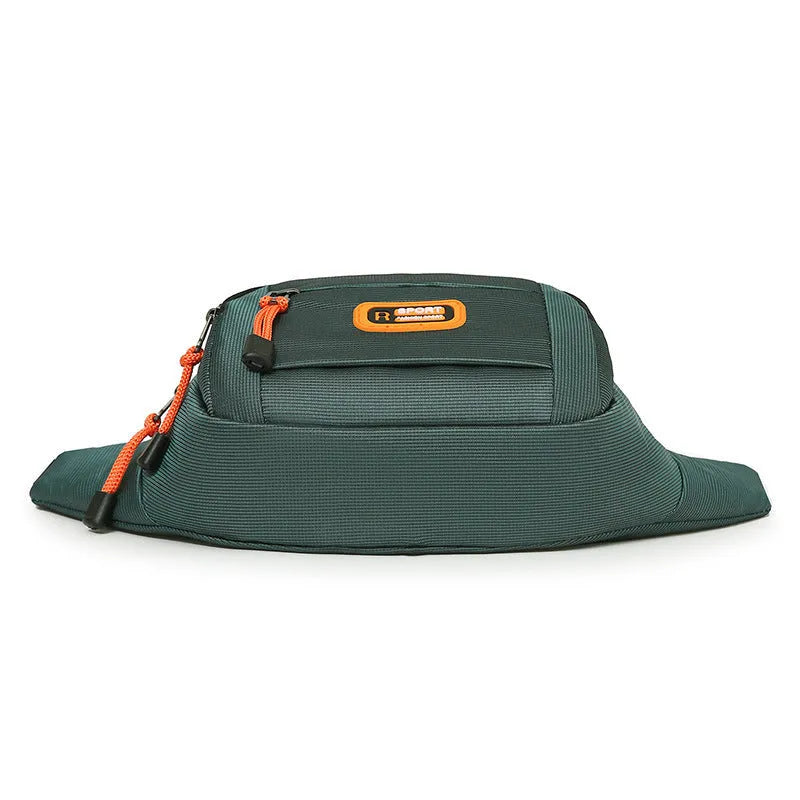 Waterproof slanted chest bag in multiple colours showing large capacity interior