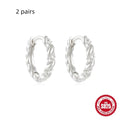 Sterling silver geometric stud earrings with round design in gold or silver electroplated finish