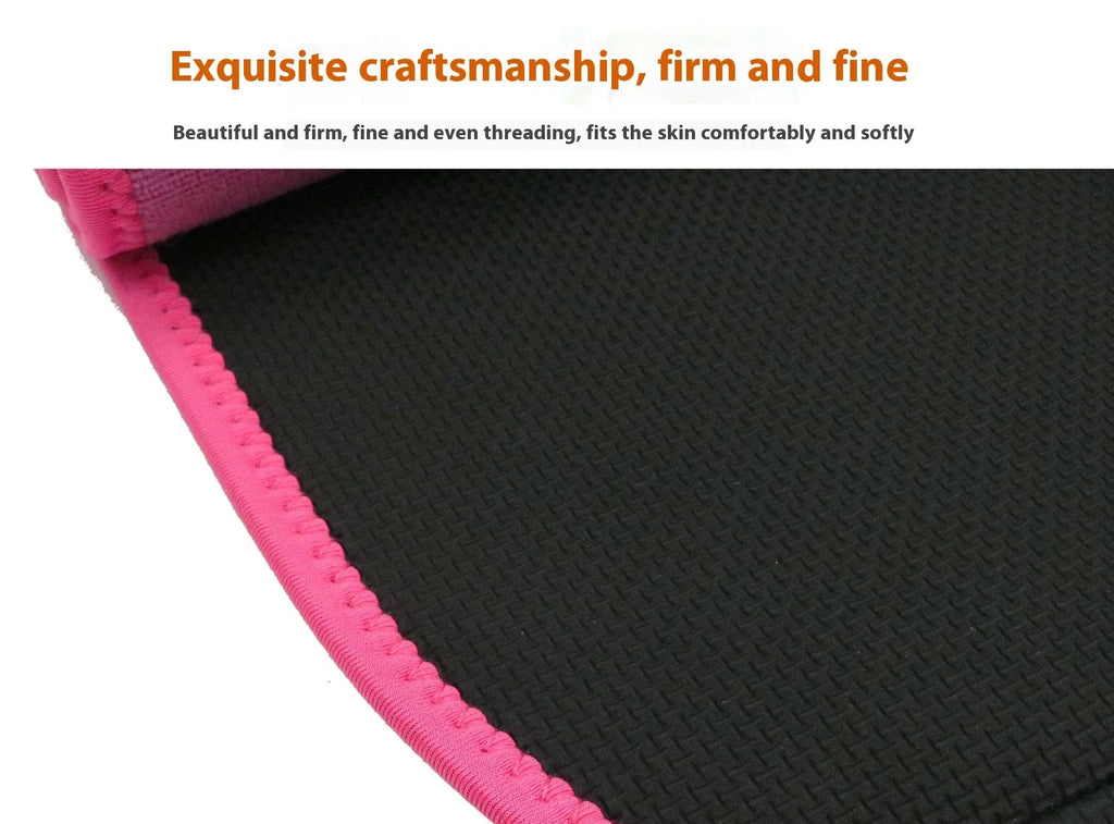 Neoprene lumbar support fitness belt in black, blue, or pink for waist protection.