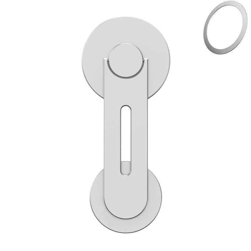 Silver aluminium alloy magnetic phone holder for Tesla car dashboard