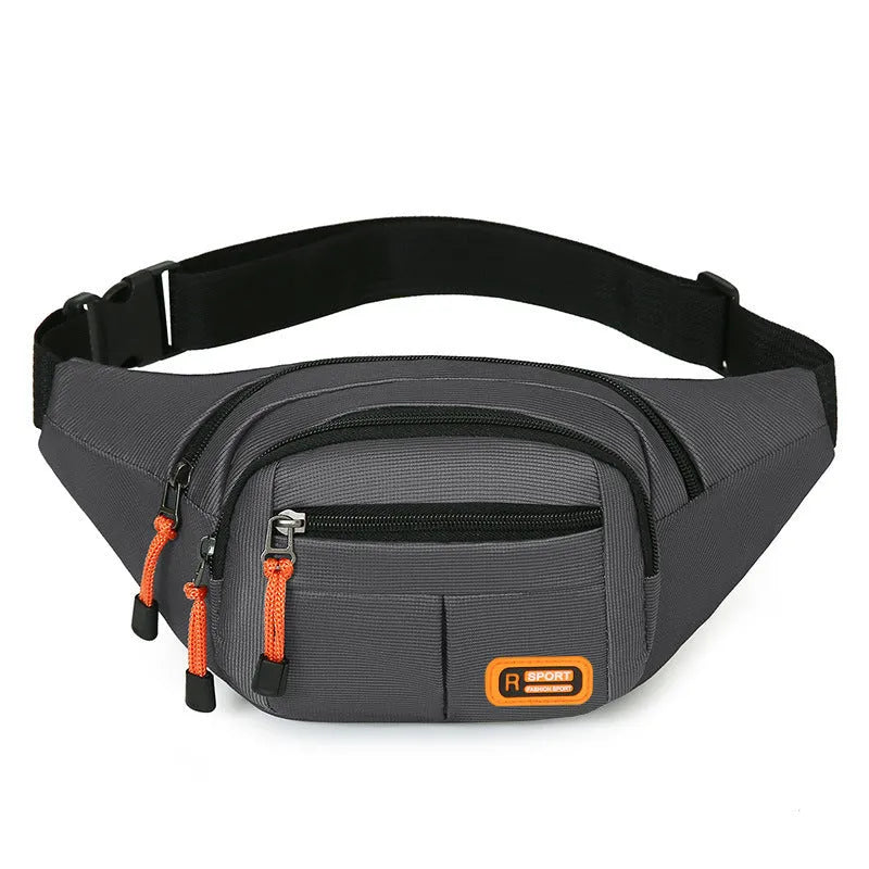 Waterproof slanted chest bag in multiple colours showing large capacity interior