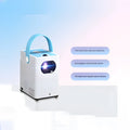 Smart Android HD projector with remote control showing 1280x800 resolution and 380 lumens specifications