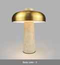 Alloy desk lamp with LED light source and touch dimming control
