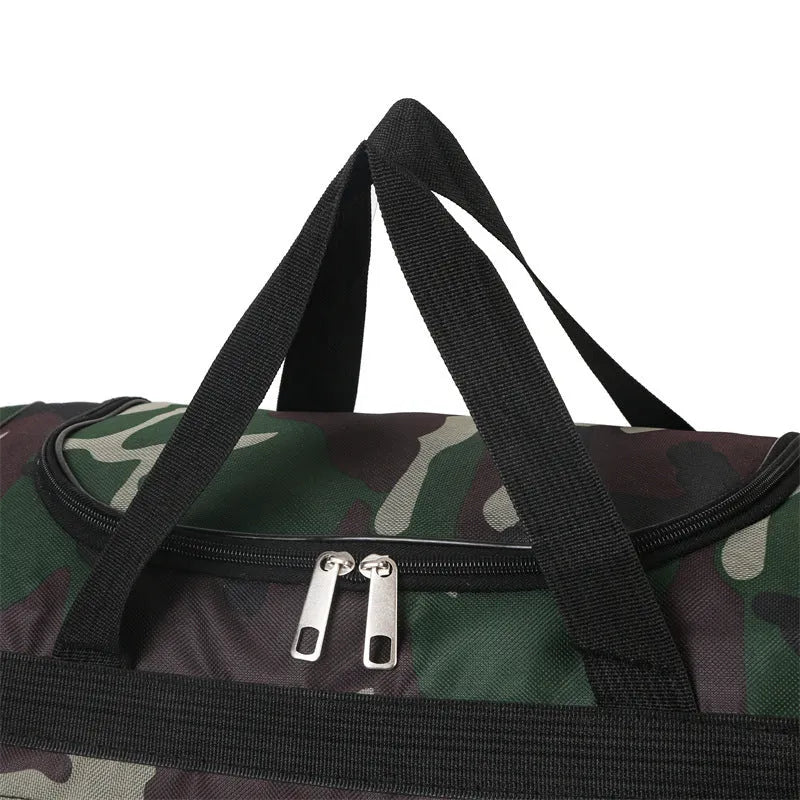 Camouflage coloured waterproof fabric luggage bag with below 20L capacity