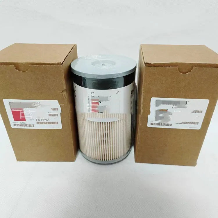 FS19764 diesel fuel filter replacement part with folded paper element and 10mm connections