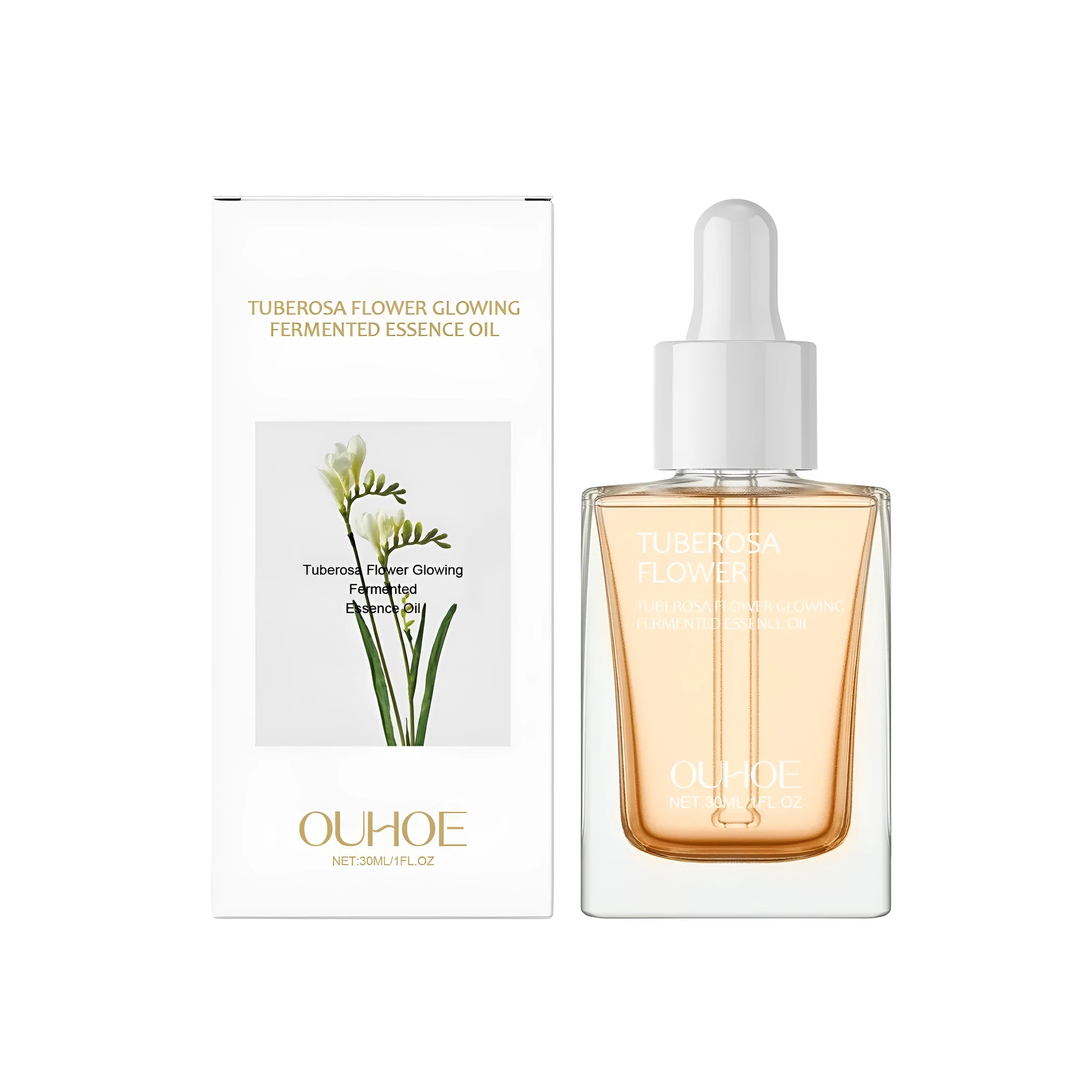 30ml brightening and firming facial oil bottle with glycerin and vitamin E ingredients