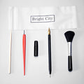 Scraping painting tools set with white card, healing pens, and log photo frame