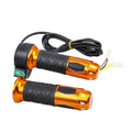 A plastic three-speed rotating handle for electric car acceleration control, shown in a choice of colours.