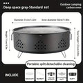 Portable stainless steel charcoal barbecue grill with detachable design for outdoor cooking