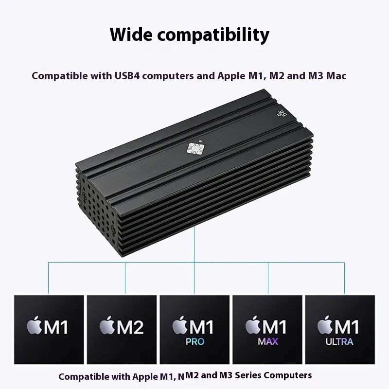 Black USB4 10G network adapter with RJ45 port and 20cm cable for Thunderbolt compatibility