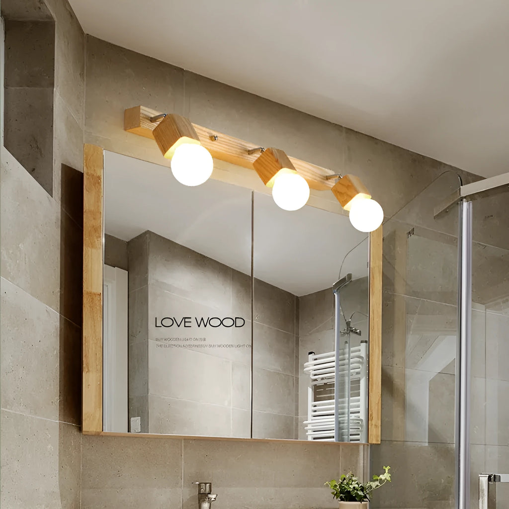 Compact 24cm LED wall lamp with a mirrored front that opens to reveal a hidden storage cabinet.