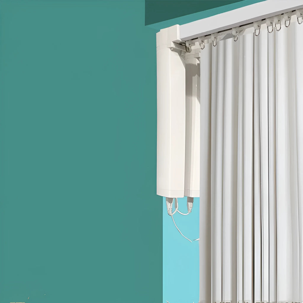 Smart curtain electric motor and aluminium track kit with remote control for automated window treatment