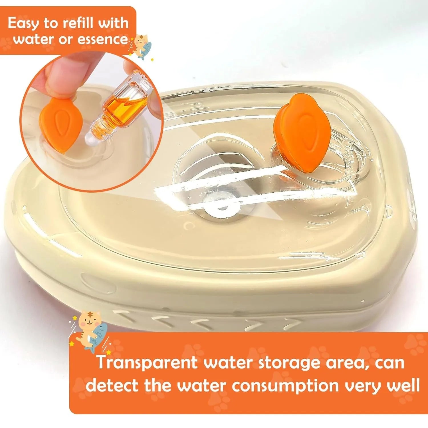Yellow multifunctional cat steam brush with silicone teeth, water tank, and UV lamp.