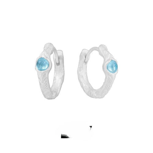 925 sterling silver burnt silver geometric round ear clip for women