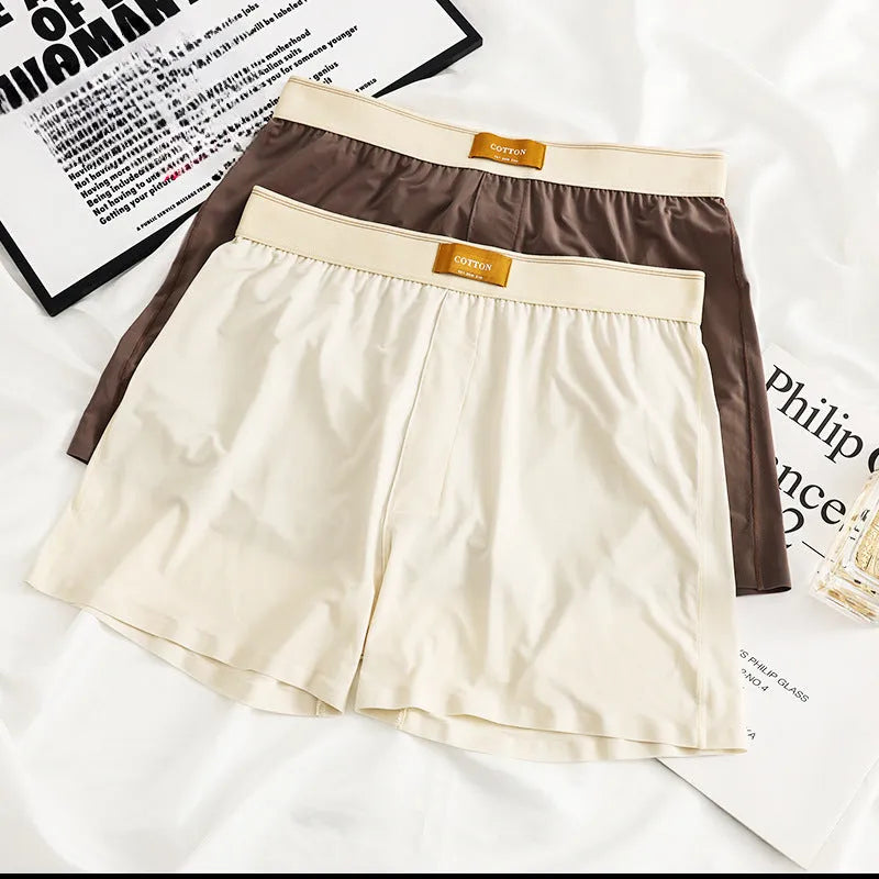 Men's ice silk underwear in multiple colours with loose fit and mid waist design