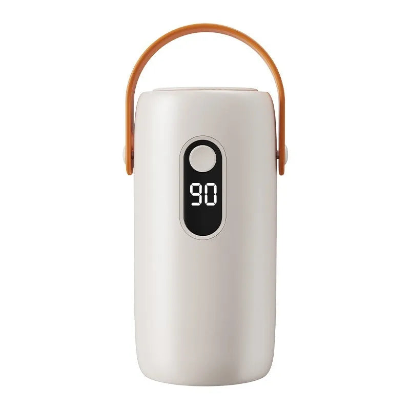 White portable household small cubic dryer with PTC heating on plain surface