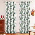 Christmas Forest colour punching curtain with punched pattern design for sun shading