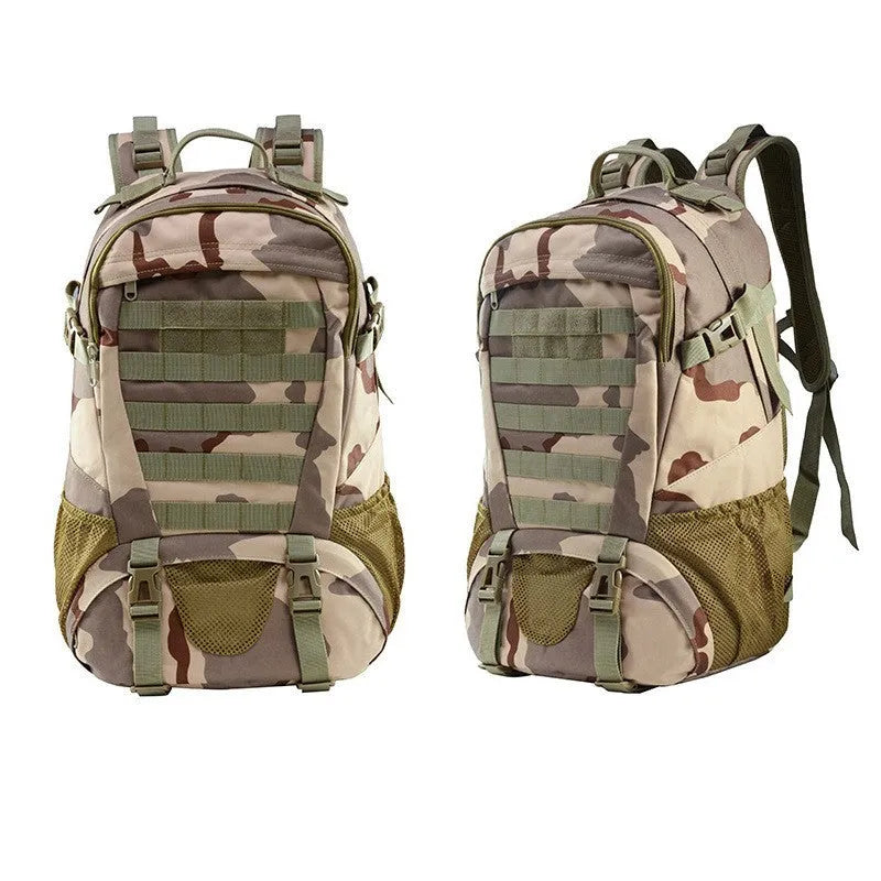 Oxford cloth mountaineering backpack with air pillow belt in tactical colour option