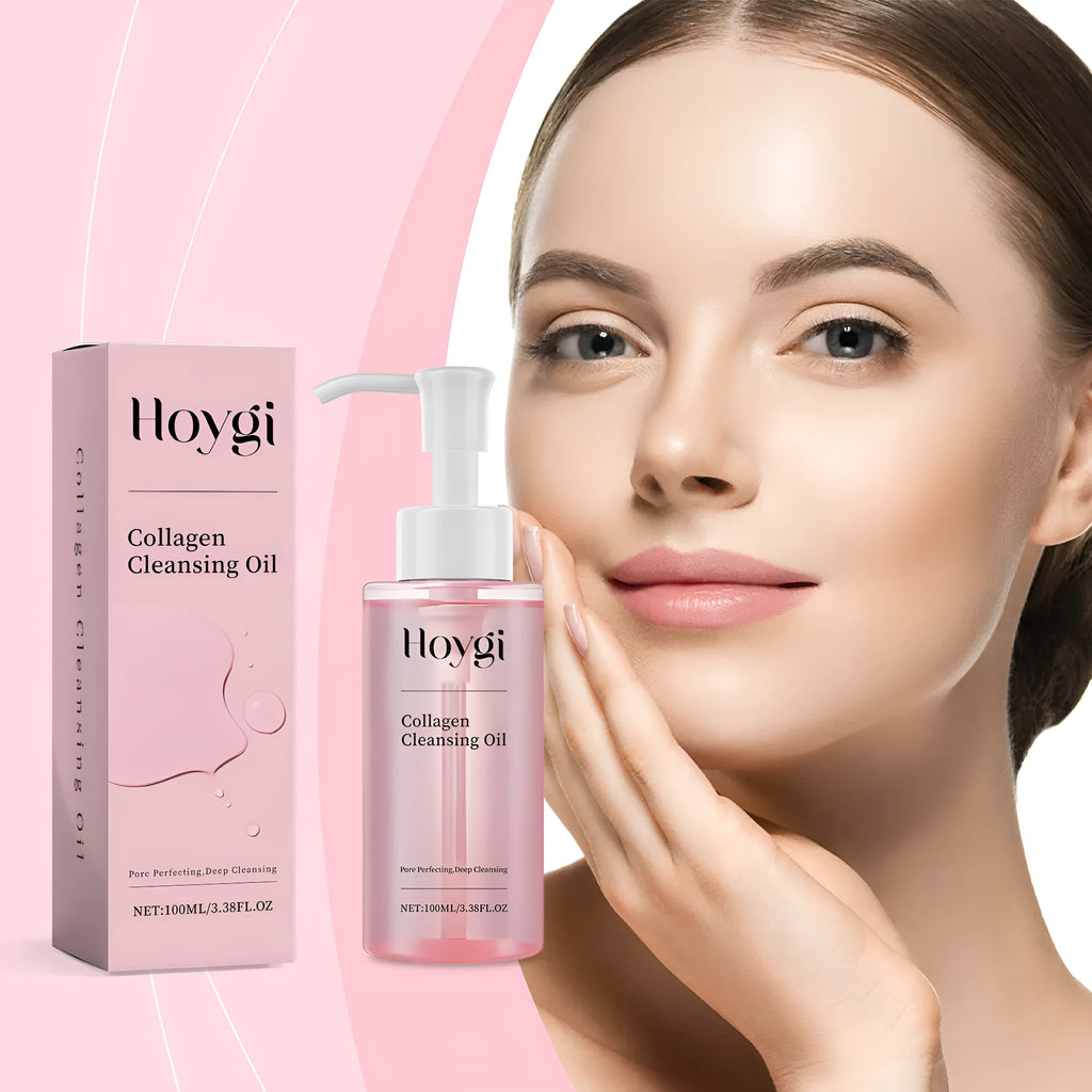100ml collagen cleansing oil with jojoba and grape seed oils for daily makeup removal