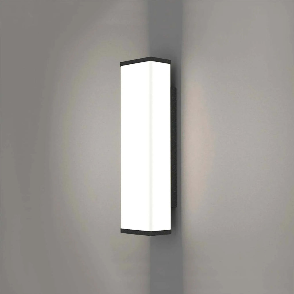 60cm long stainless steel outdoor wall light with IP65 waterproof rating for garden or courtyard.