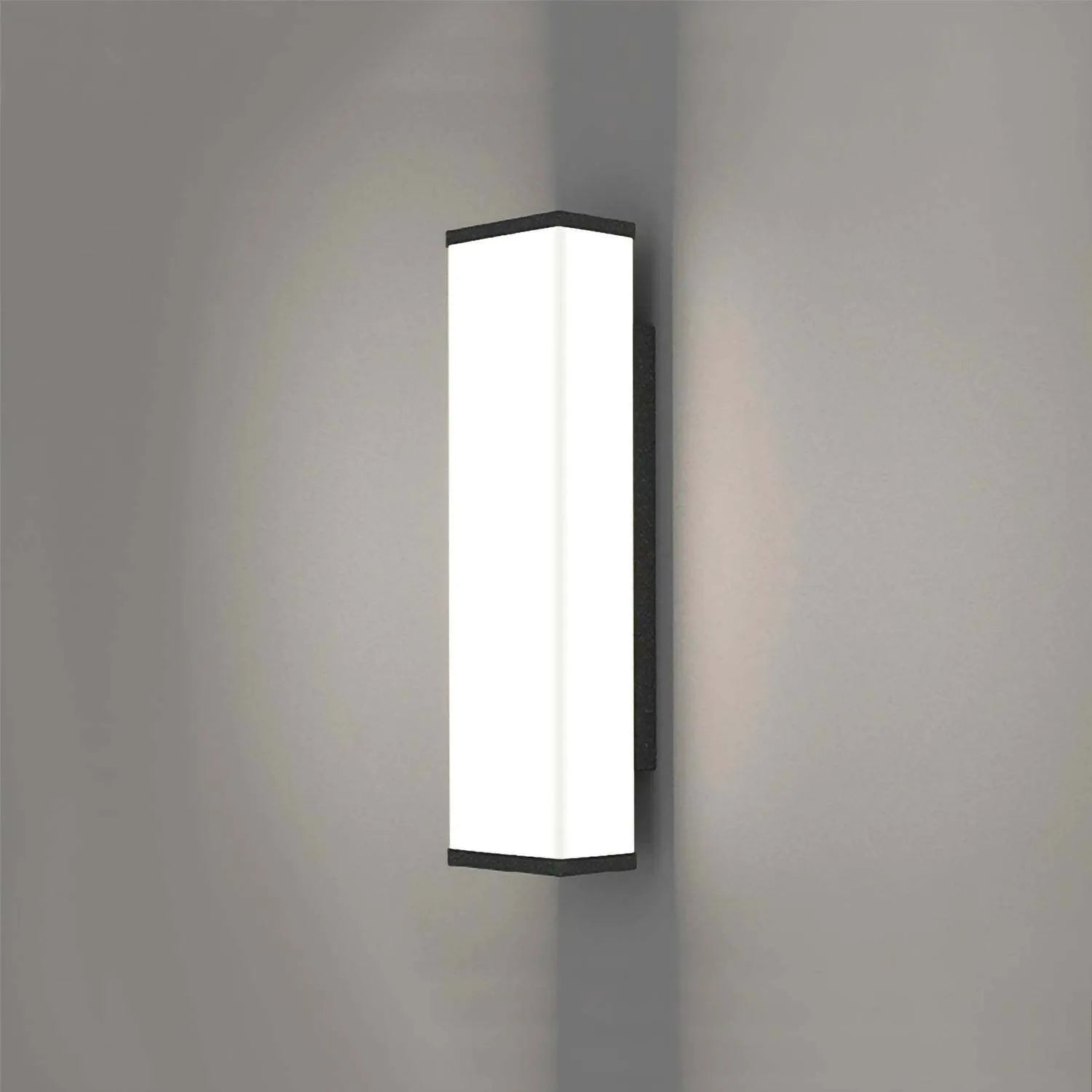 60cm long stainless steel outdoor wall light with IP65 waterproof rating for garden or courtyard.