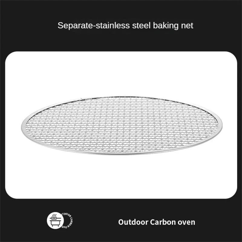 Portable stainless steel charcoal barbecue grill with detachable design for outdoor cooking