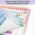 B5 size budget tally book with blue PP plastic cover and spiral binding for income expenditure tracking