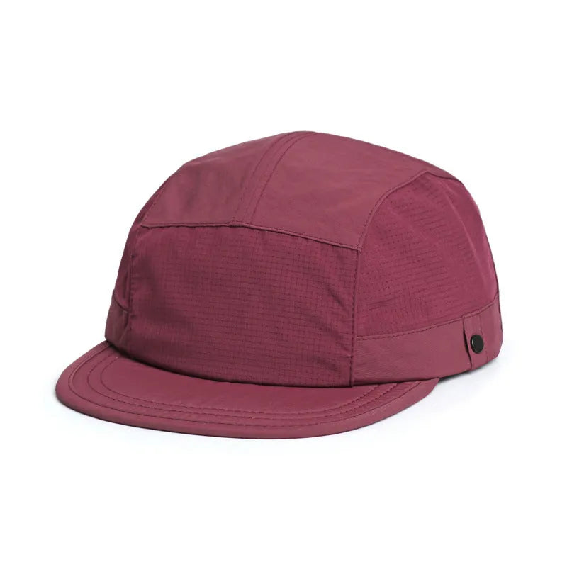 A dome crown polyester cap with a soft tongue, shown in Army Green colour, on a white background.