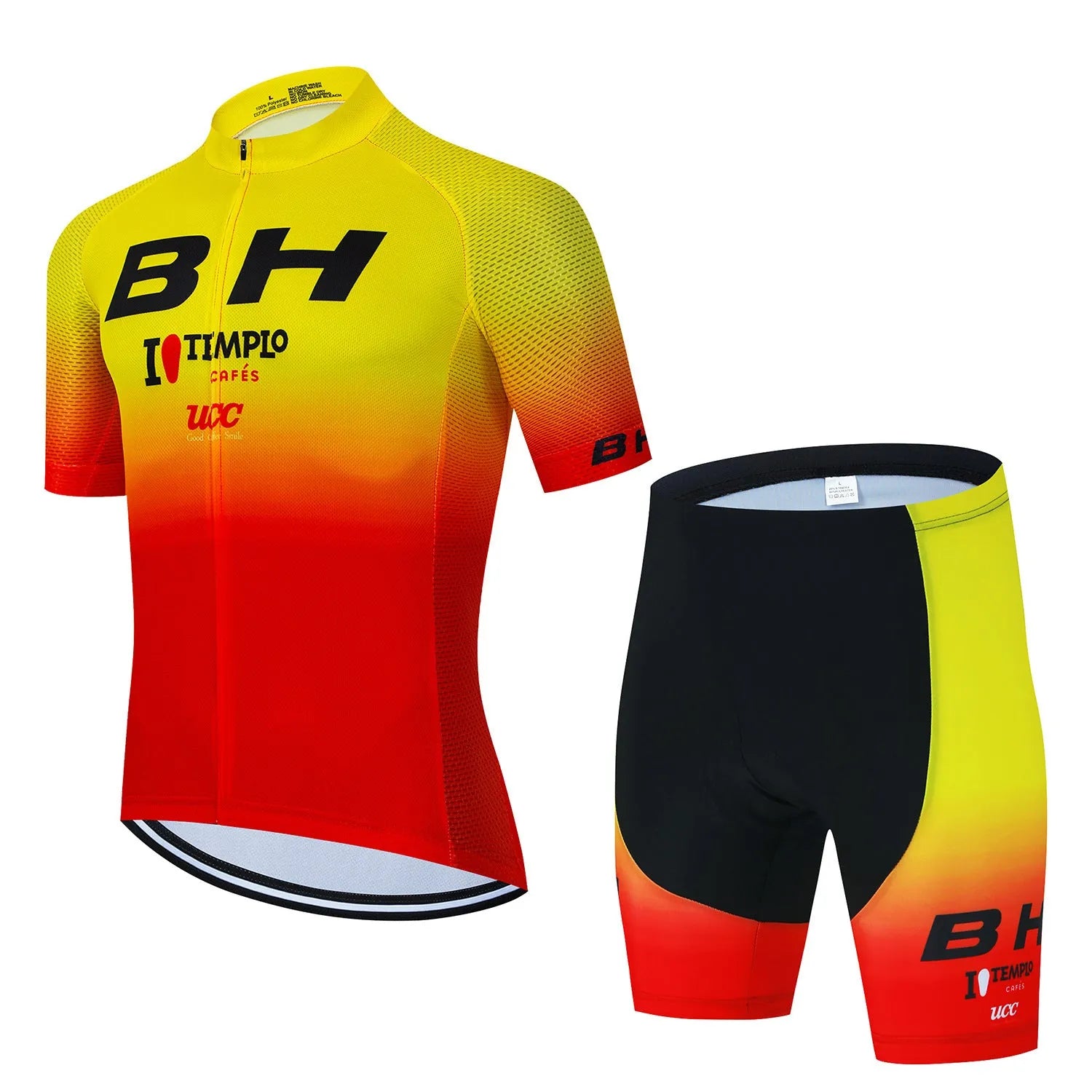 BH Men's Short Sleeve Riding Sweatshirt Suit in mesh fabric for cycling and outdoor sports